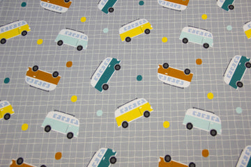 Restmenge 75 cm French Terry angeraut mit Bussen, grau
